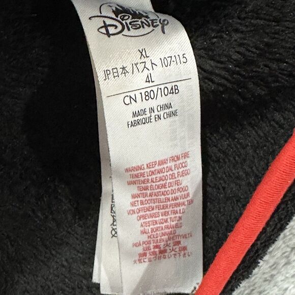 Disney Minnie Women XL Sherpa Zip Jacket Black Red - Picture 4 of 8